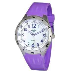 JUSTINA Purple Rubber Bracelet Women's Watch